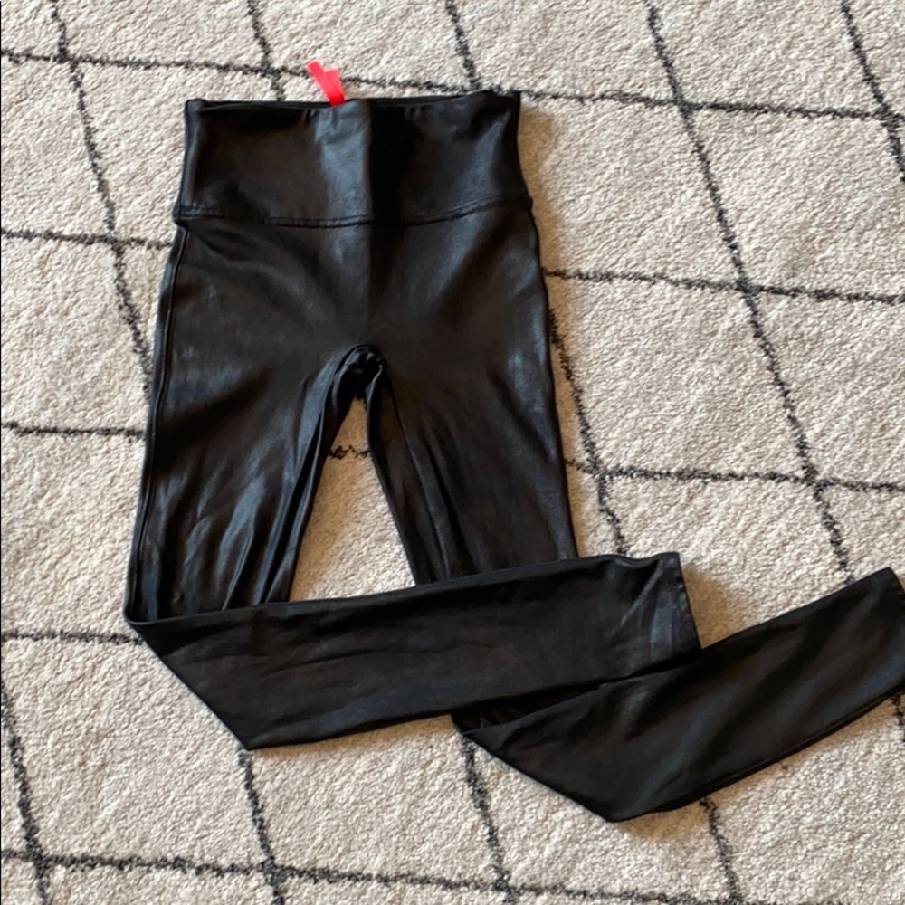 SPANX Faux Leather Leggings | Small